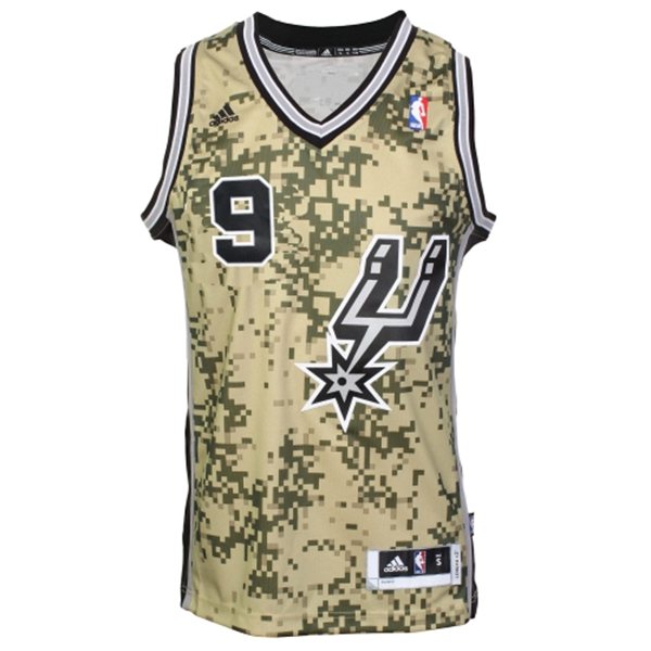 Men's  San Antonio Spurs #9 Tony Parker Camouflage Jersey